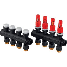 Коллектор на 4 выхода Uponor Vario PLUS Модульный пластиковый FM 4X 3/4 Euro